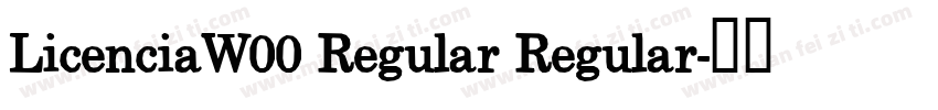 LicenciaW00 Regular Regular字体转换